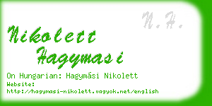 nikolett hagymasi business card